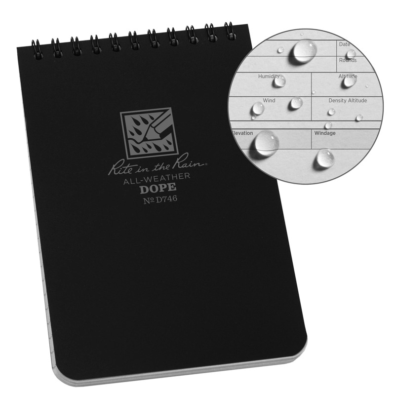 Rite in the Rain - All-Weather DOPE Logbook - 4 x 6