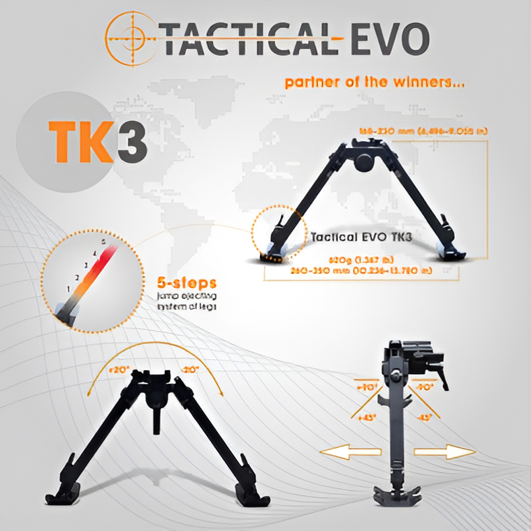 Bipod TACTICAL TK4 6,5-9 picatinny - Afbeelding 3